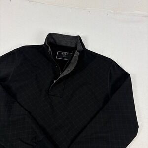 BYLT Elite+ Fairway DropCut Pullover Mens L Black Diamond Grid Snap Placket Golf